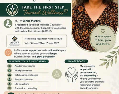 Wellness Counselling Services with Jenita Martins