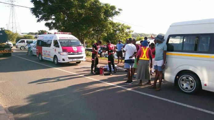 A Pedestrian left seriously injured in collision on Pricklepear Road, KZN