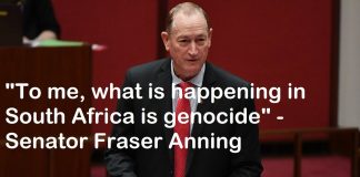 Australian Senator recognises genocide happening in South Africa