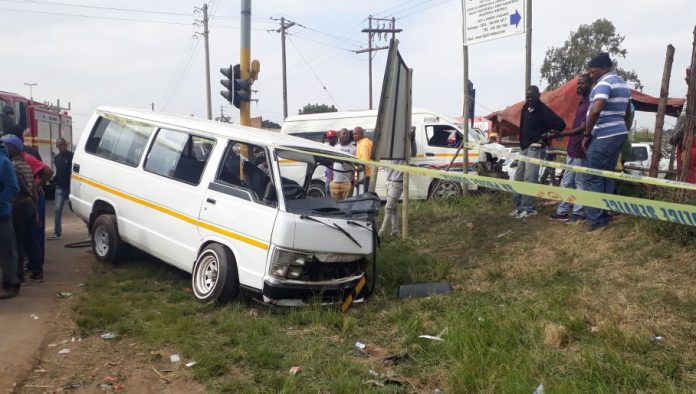 Six injured after two taxis collide on Main Road in Edendale