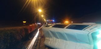 Four injured when taxi rolls on the N1 near Rigel Ave Pretoria
