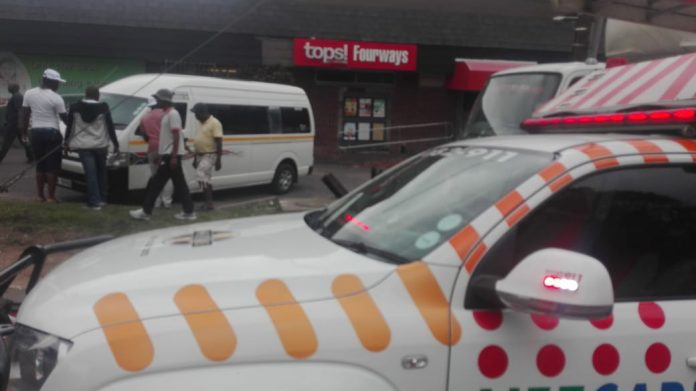 Pedestrian hospitalised after running into side of taxi in Durban Pedestrian hospitalised after running into side of taxi in Durban