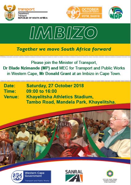 Minister Nzimande to host Transport Imbizo in Western Cape