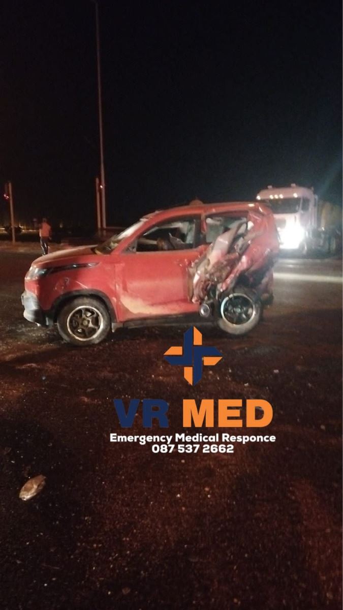 Four injured in a collision at the intersection of Walter Sisulu road and the N1 offramp in Bloemfontein