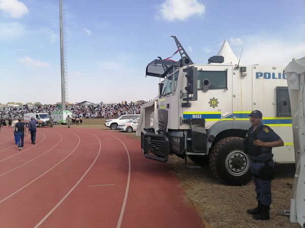 Police visibility heightened in Ulundi where thousands pay their last respect to Prince Mangosuthu Buthelezi.