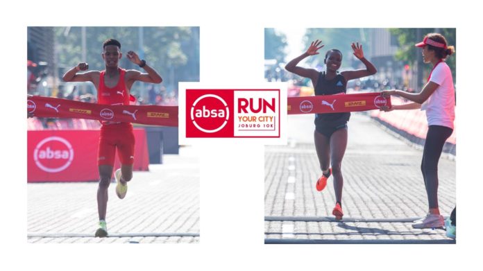 Seoposengwe and Achol fly to victory in Absa RUN YOUR CITY JOBURG 10K