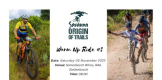 Don’t miss the Savanna Origin of Trails Warm Up Ride #2 at Somerbosch Wines