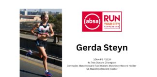 Gerda Steyn targets inaugural Absa RUN YOUR CITY TSHWANE 10K!