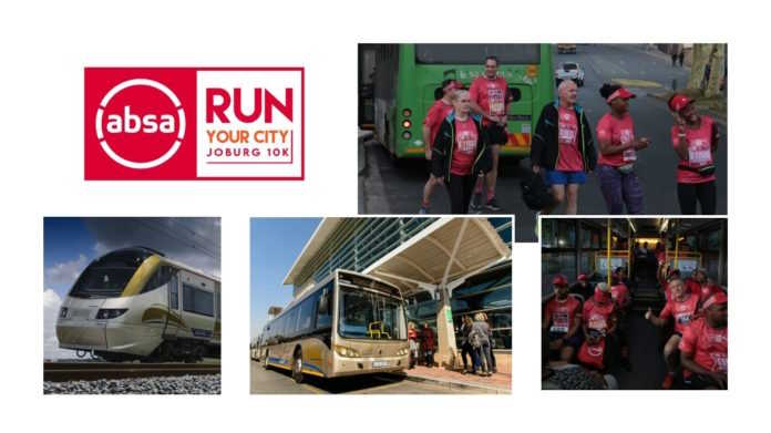 Absa RUN YOUR CITY JOBURG 10K recommends City Transport for a smooth race day experience Absa RUN YOUR CITY JOBURG 10K recommends City Transport for a smooth race day experience