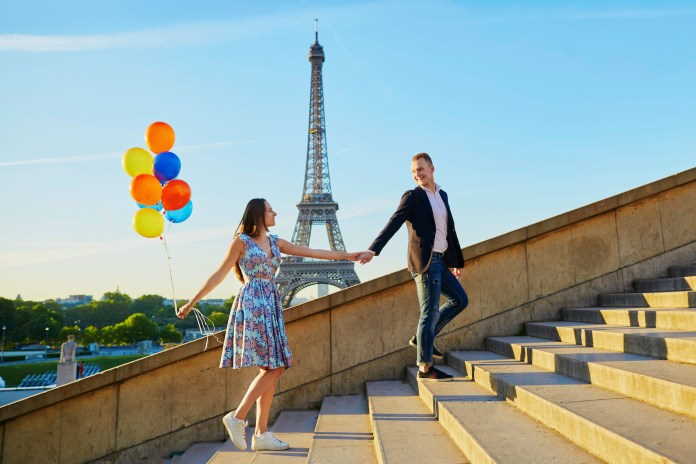 Romantic couples trip to Paris