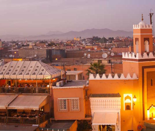 Marrakech view on the roofs