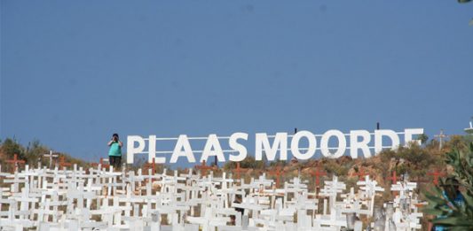 South African farm murders: White Cross monument growing year by year. Photo: Barend Pienaar