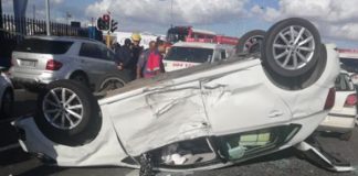 High speed chase of hijacked vehicle ends in major accident, Milnerton. Photo: SAPS