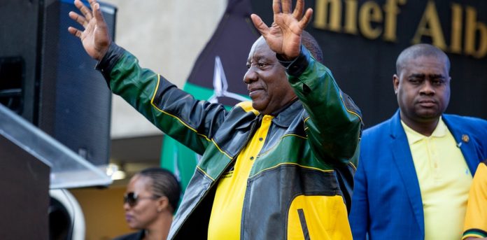 Cyril Ramaphosa led the African National Congress to victory in May. A new law on political funding covers parties, not politicians. EPA-EFE/Yeshiel Panchia