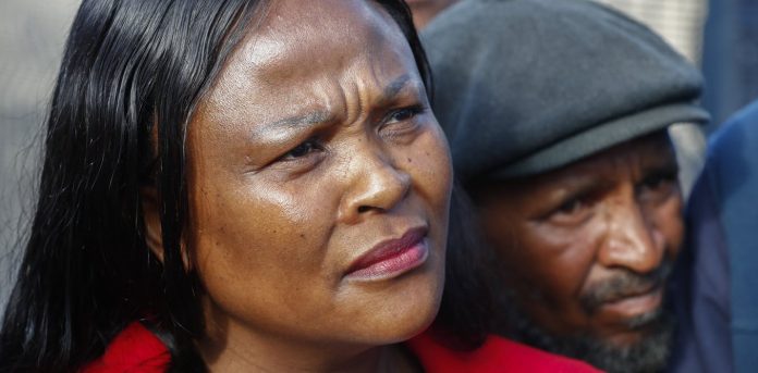 South African Public Protector Busisiwe Mkhwebane listens to public complaints in Cape Town. EPA-EFE