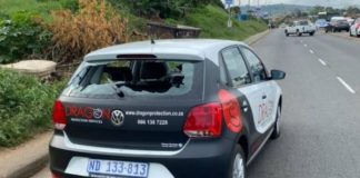 Robbers open fire on security vehicle, officer wounded, Inanda. Photo: RUSA