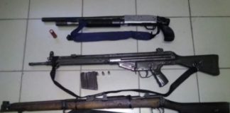 4 Suspects arrested with illegal firearms, Weenen. Photo: SAPS