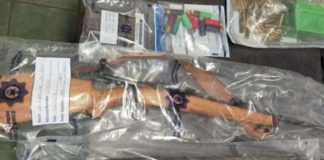 Alert off duty policeman recovers stolen firearms and ammunition. Photo: SAPS