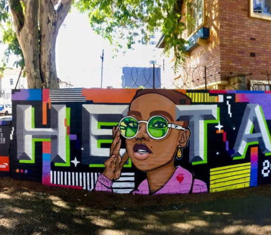Durban artist pays tribute to Afro-futurism in a welcoming, colourful mural