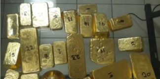 Smuggler nabbed with R11 million worth of gold at O.R Tambo Airport. Photo: SAPS