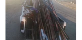 R350k worth of stolen copper recovered, 2 arrested, Bloemfontein. Photo: SAPS
