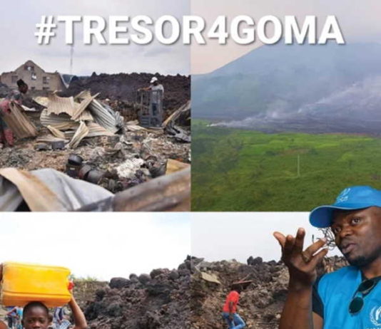 Tresor Riziki launches appeal with UNHCR to support people of Goma devastated by volcano eruption