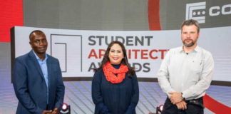 2019 Corobrik student architecture awards. Judges - Thulani Sibande, Nadia Tromp and Almer du Pisanie