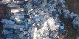 R6. 6 million worth of counterfeit cigarettes recovered, 9 arrested, Kliprivier. Photo: SAPS