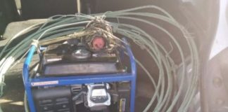 Newcastle Hawks arrest two suspects for theft of catenary cables. Photo: SAPS