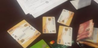 Suspects arrested with SASSA and other cards, Vereeniging. Photo: SAPS