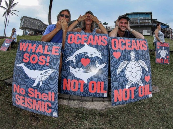 Coastal communities rally in their objection to Shell’s seismic surveys