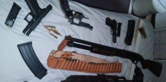 Firearms recovered in gang hotspot areas, Gqeberha. Photo: SAPS