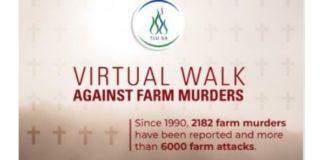 Virtual walk against South African farm attacks and farm murders. Photo: TLU SA