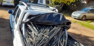 Suspect arrested with stolen copper rods, Bloemfontein Suspect arrested with stolen copper rods, Bloemfontein