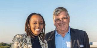 National winner Mpho Sephelane UCT and Corobrik Chairman Peter du Trevou