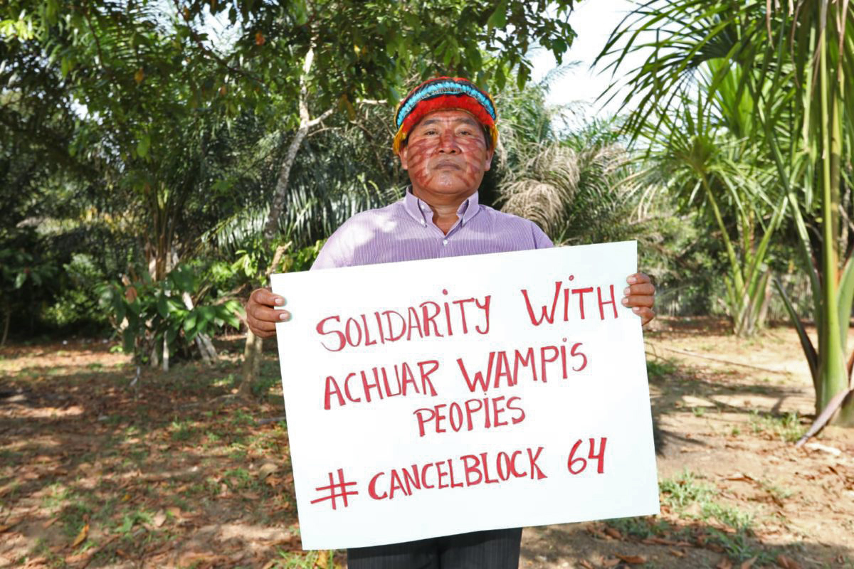 The Achuar and Wampis are asking for international support to stop oil companies from occupying their territory