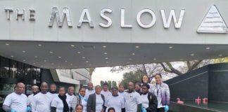 Staff at The Maslow, Sandton practice greening both in and outdoors