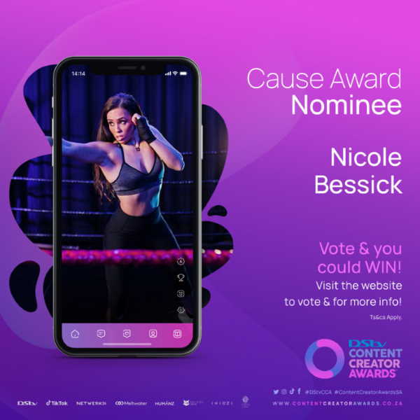 Nicole Bessick’s ground-breaking GBV content nominated at the first ever DStv content creator awards Nicole Bessick’s ground-breaking GBV content nominated at the first ever DStv content creator awards