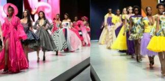 Models wearing Mita N Dyzns in pink Zwandyy in yellow