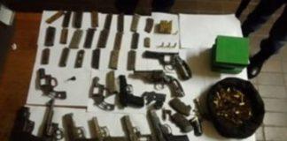 Arms cache uncovered, Bellville South. Photo: SAPS