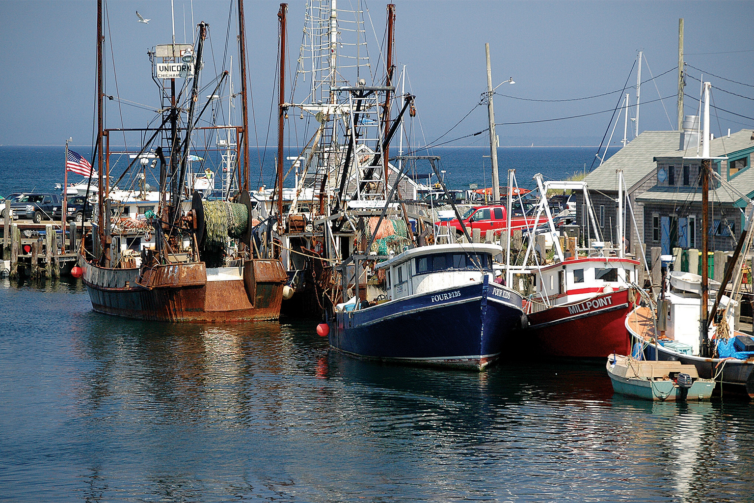 Fishing boats at Cape Cod Bay.