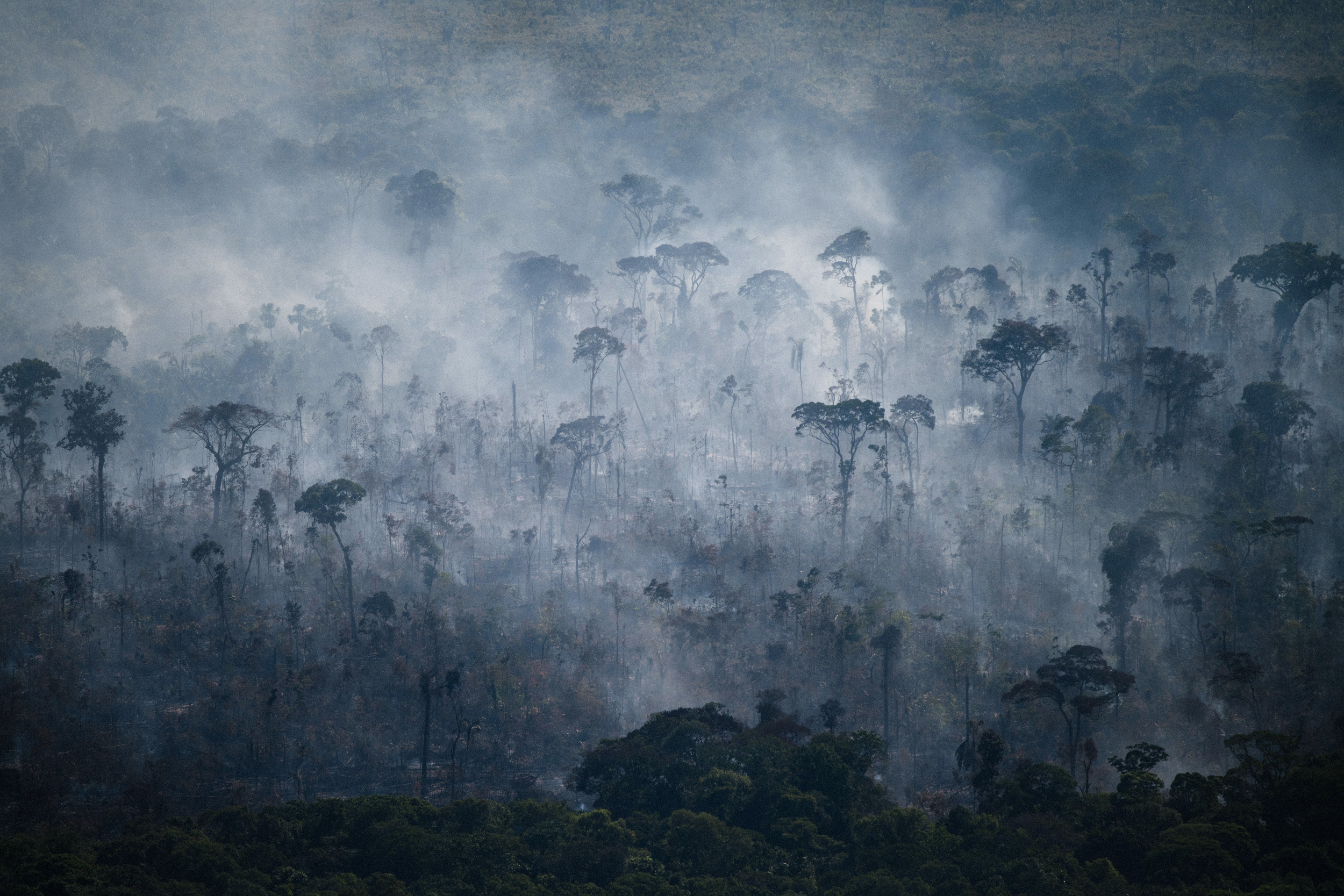 Apuí, Amazonas state. Greenpeace Brazil flew over the southern Amazonas and northern Rondônia states in Brazil to monitor deforestation and forest fires in the Amazon in July 2022. © Christian Braga / Greenpeace