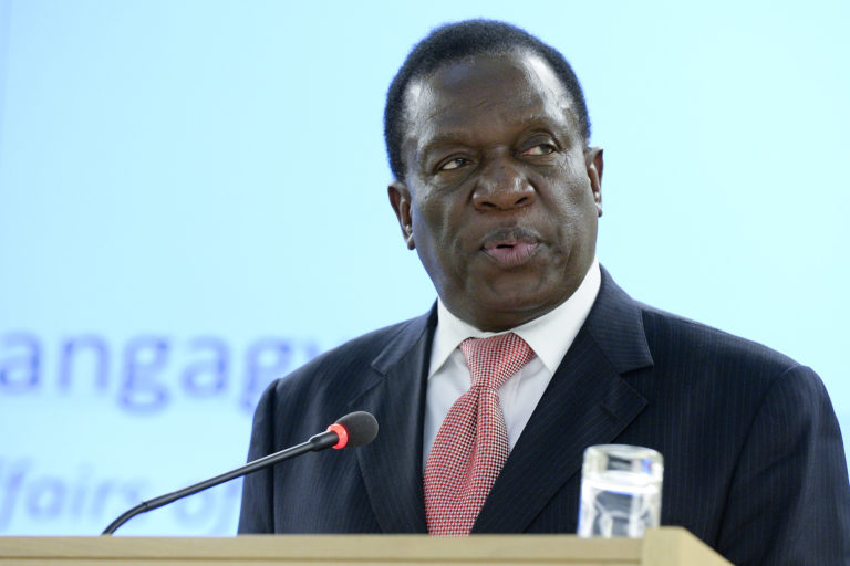 Emmerson D. Mnangagwa during the High Level Segment of the 25th Session of the Human Rights Council. 5 March 2014. Image by Jean-Marc Ferré for UN photo via Flickr (CC BY-NC-ND 2.0).
