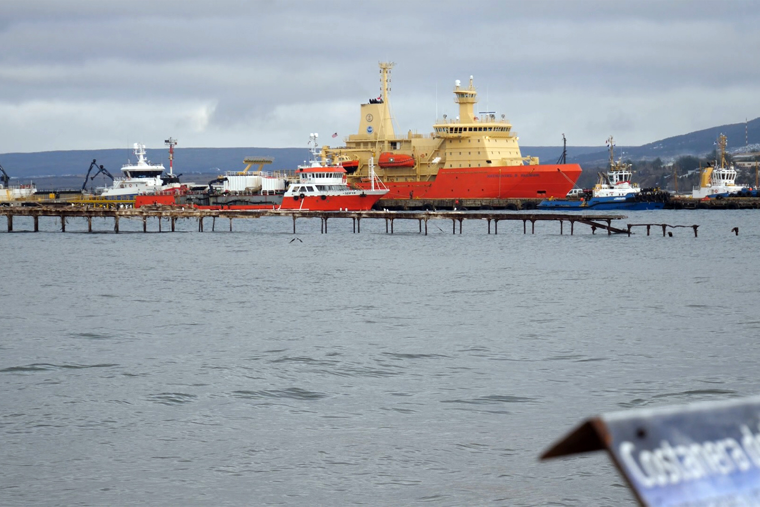 Port facilities in Punta Arenas.