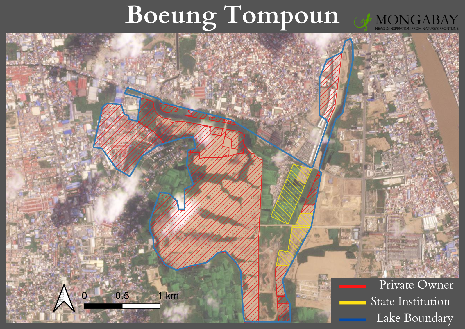 Map of Boeung Tompoun's privatization