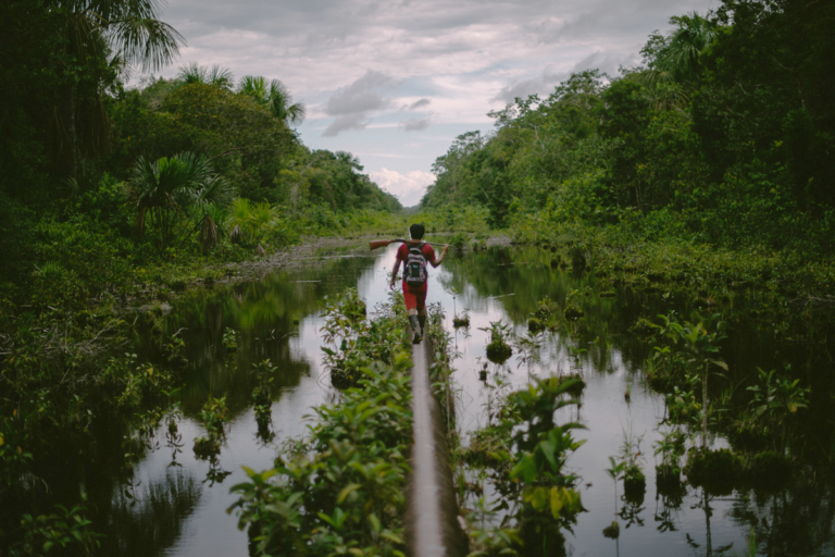 An oil pipeline through Wampis territory in the Amazonas department. Image by Jacob Balzani.