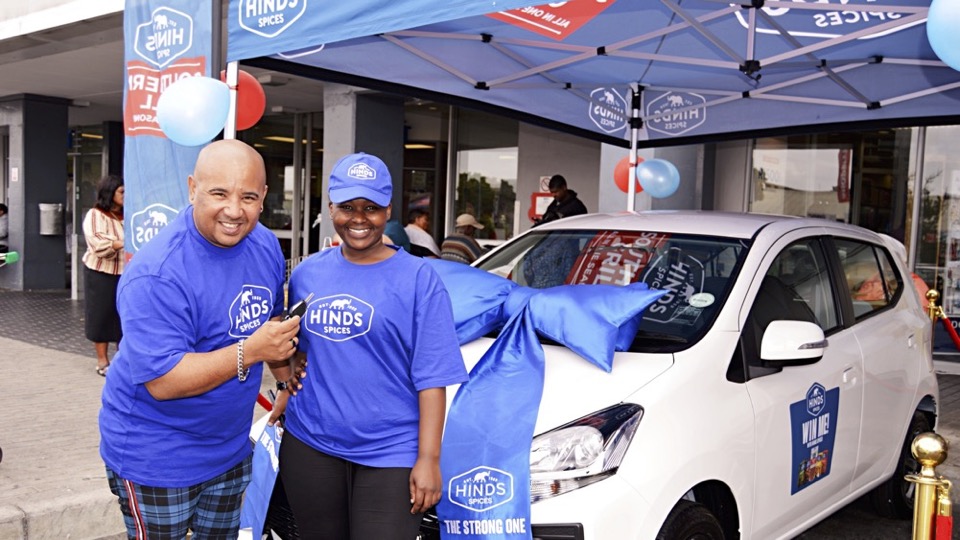 Patricia Nzimande excitedly took ownership of her new Toyota Agya from the Free State Shoprite Twin City Mall.