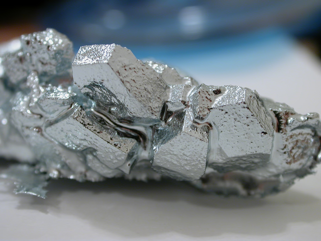 Crystals of gallium.