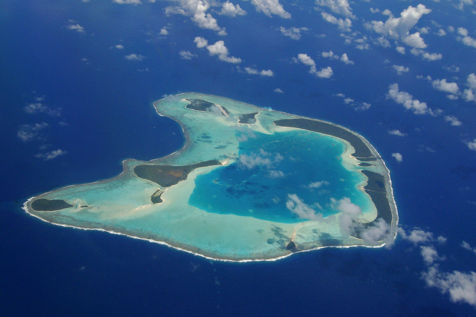 Tetiaroa atoll aerial.