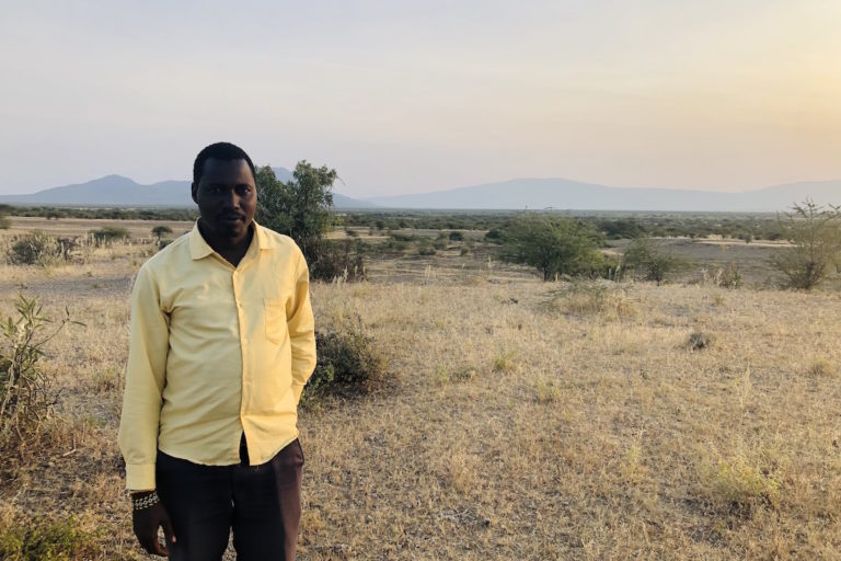 Victor Kidoku was employed by Anthony Russell as a security guard when Shompole Lodge opened. Image by Eve Driver for Mongabay.